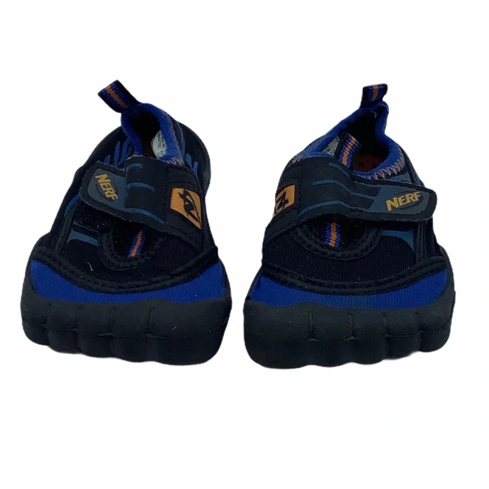 Nerf Kids Sz‎ 5/6 Blue Hook Loop Closure Outdoor Beach Swim Water Shoes